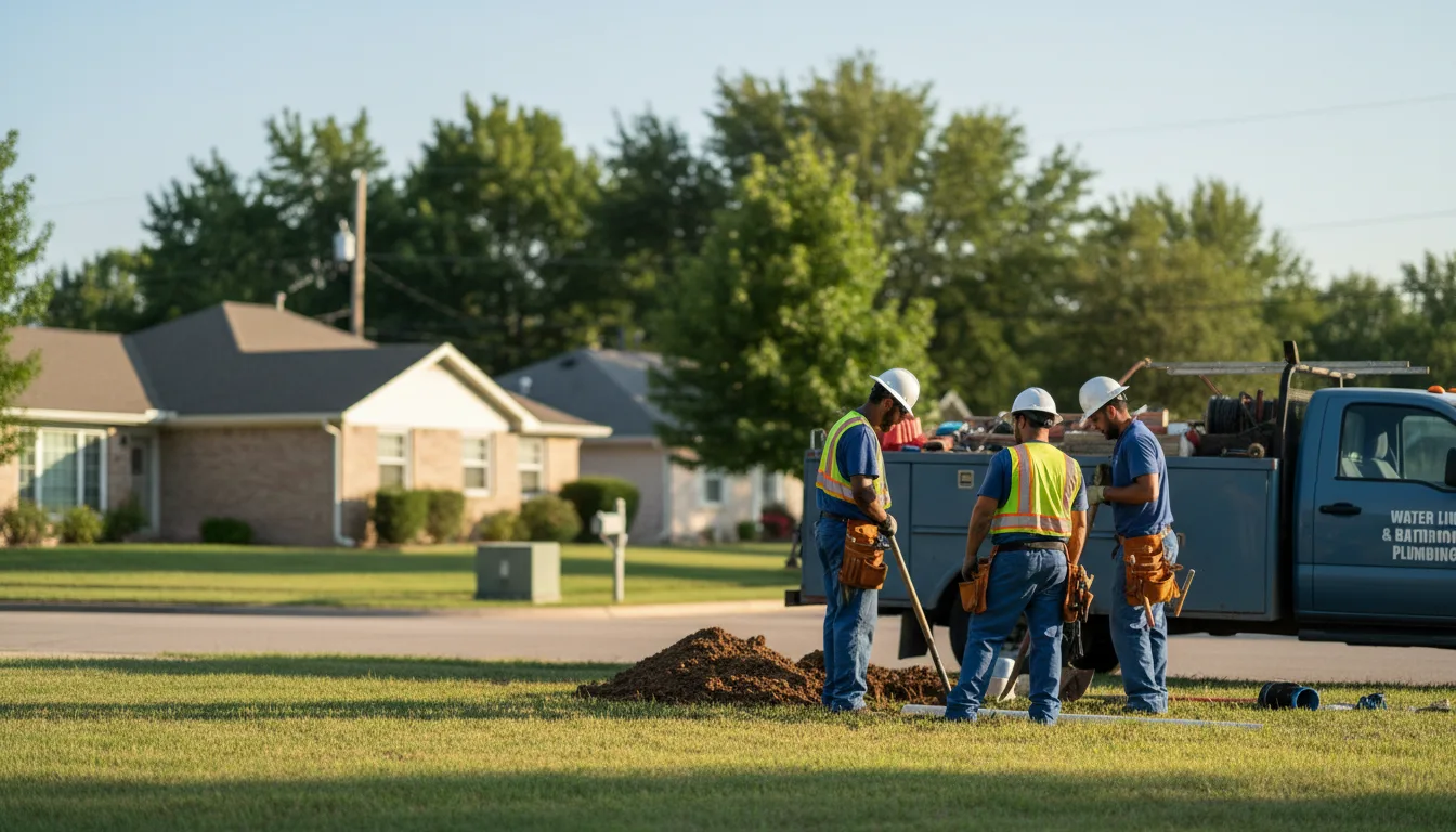 Residential water line and bathroom plumbing service in Tanner, AL